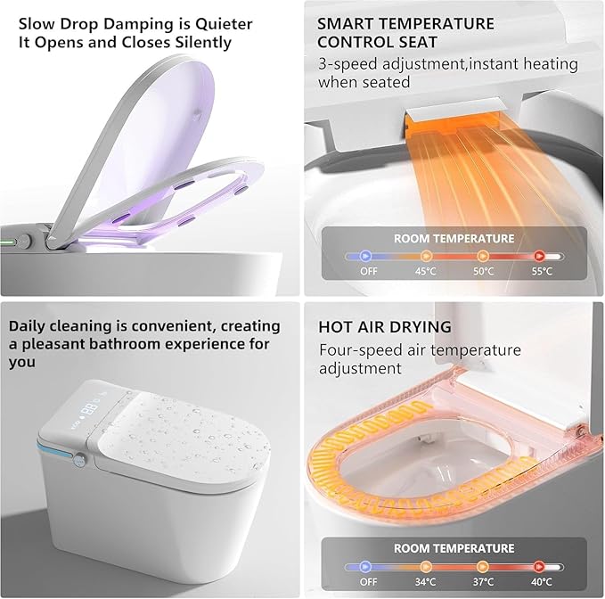 TDH Smart Toilet, One Piece Bidet Toilet - Image 5