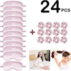 24Pcs Satin Eye Mask Silk Sleep Masks Silky Eyes Cover Blackout Blindfold - Image 2