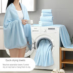 Hailea 18 Piece Family Bath Towel Set Include 6 Bath Towels, 6 Hand Towels and - Image 2
