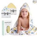 Momcozy Hooded Baby Towel, 2 Pack Baby Bath Towel Set by Momcozy