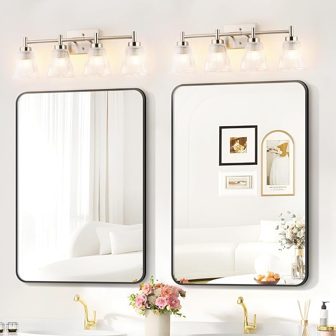 OCIOC 4-Light Vanity light fixtures, Brushed Nickel Vanity lights over mirror - Image 7