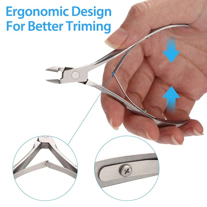 Mudder 3 Pack Silver Cuticle Trimmer Nippers Cutter Tool Stainless Steel Nail - Image 5