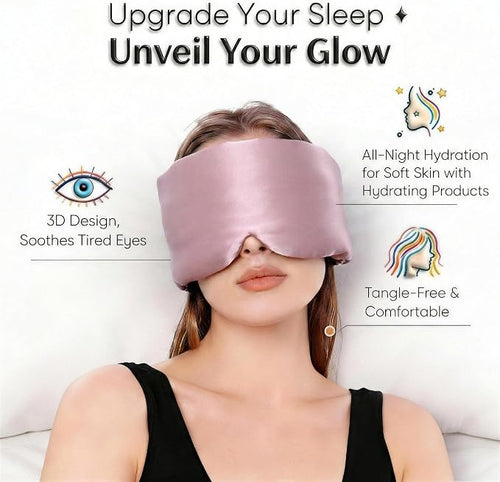 100% Mulberry Silk Sleep Mask for Women & Men – 22 Momme 6A Grade, 3D Contoured - Image 2