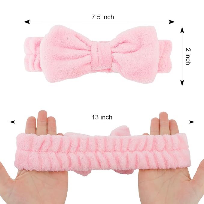 Casoty 10 Pcs Pink Makeup Headbands, Hair Band - Image 3