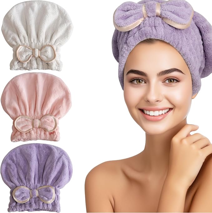 Jseng Microfiber Hair Towel Caps by Jseng