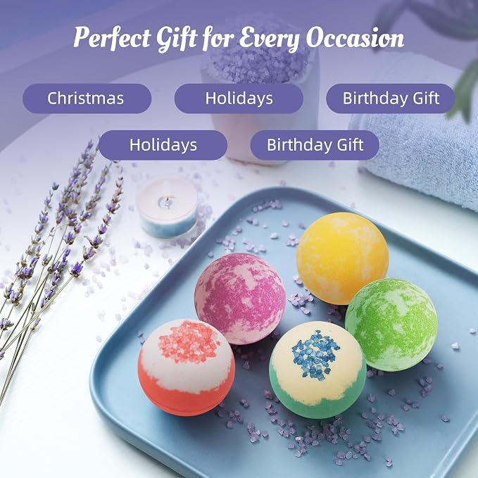 Bath Bombs for Women, 9 Pack Bath Bombs- Mothers Day Gifts for Mom, Shea & Coco - Image 4