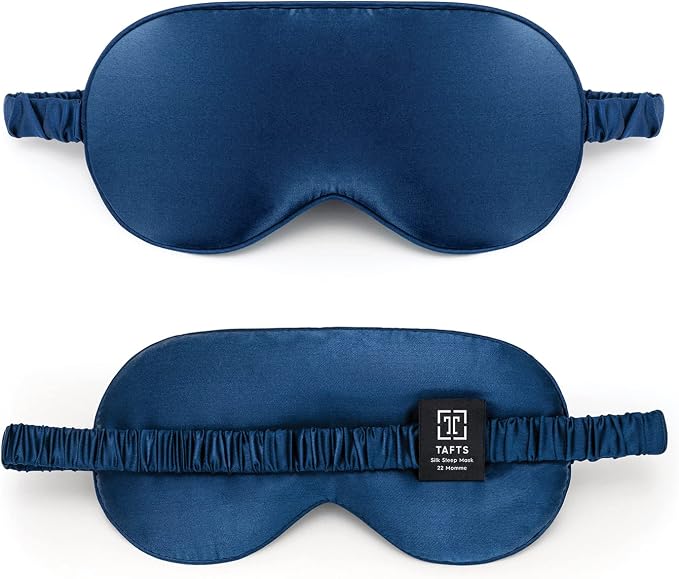 TAFTS Silk Sleep Mask - 22mm 100% Pure Mulberry 6A Silk & Blindfold by Tafts