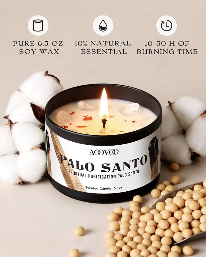 AOOVOO 4 Pack Sage Candles - Image 3