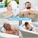 Full Body Bath Pillow for Bathtub RUVINCE Ergonomic Luxury Bathtub Pillow - Image 8
