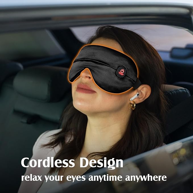 YFONG Cordless Heated Eye Mask for Dry Eyes, Warm Eye Compress for Stye - Image 6