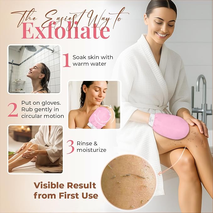 L'Exfose Kessa Hammam Deep Exfoliating Glove - Image 3