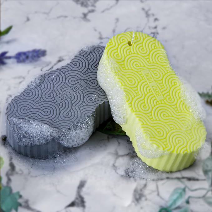 Magic Exfoliating Bath Sponge, 3D Super Soft Exfoliating Bath Sponge, Skin - Image 5