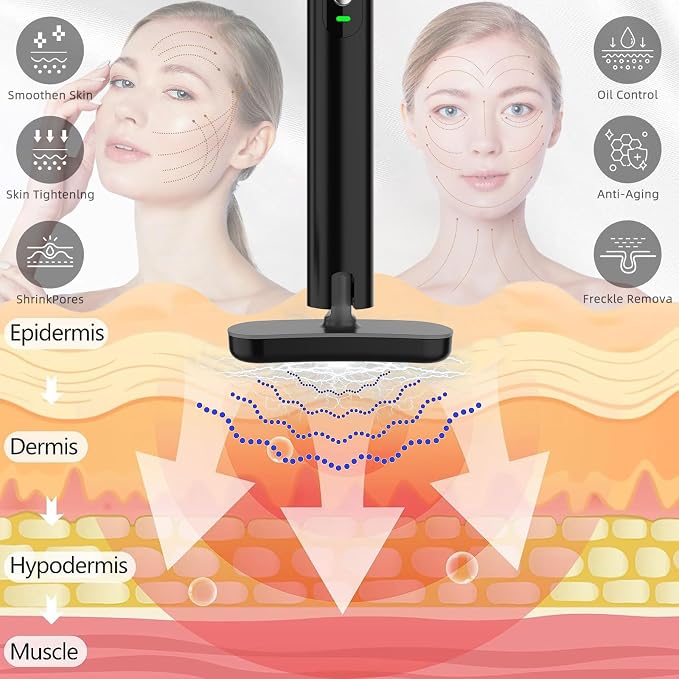 Fxtiaa Led-Light-Therapy, 7 Color Face Skincare Wand - Image 3