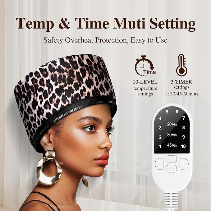 Heat Cap Leopard Thermal Steam Cap - Image 4