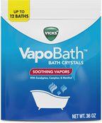 Vicks VapoBath, Bath Salts, Bath Bomb, Non-Medicated Bath Crystals, Comforting by Vicks