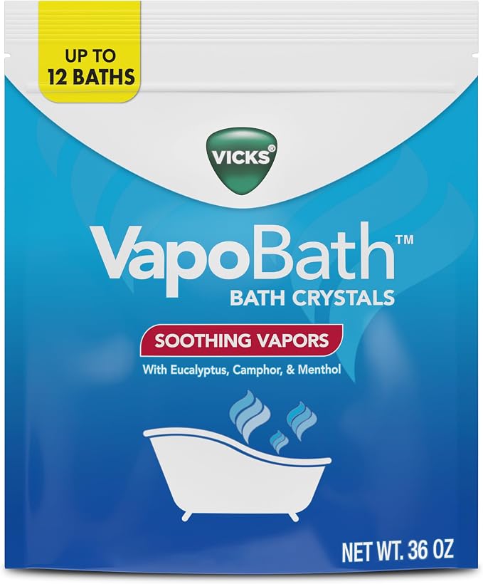 Vicks VapoBath, Bath Salts, Bath Bomb, Non-Medicated Bath Crystals, Comforting by Vicks