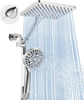 Dual Handheld Shower Head Combo, 2-in-1 Rain Shower Heads System Wide Rainfall by MakeFit