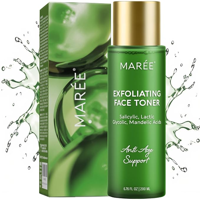 MAREE Exfoliating Toner with Salicylic Acid – AHA BHA Face Exfoliant & Pore by MAREE