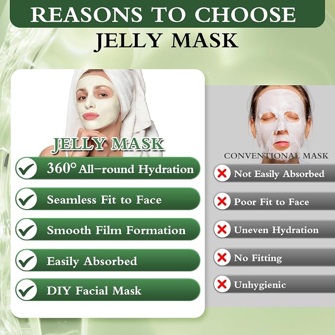 Pjordo Powder Jelly Mask for Facials Professional, Peel Off Facial Mask for - Image 5