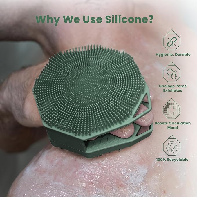 iTokGok® Premium 2-in-1 Silver-Infused Silicone Body Scrubber - Image 3