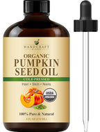 Handcraft Blends Cold-Pressed Organic Pumpkin Seed Oil in Glass Bottle by HandcraftBlends