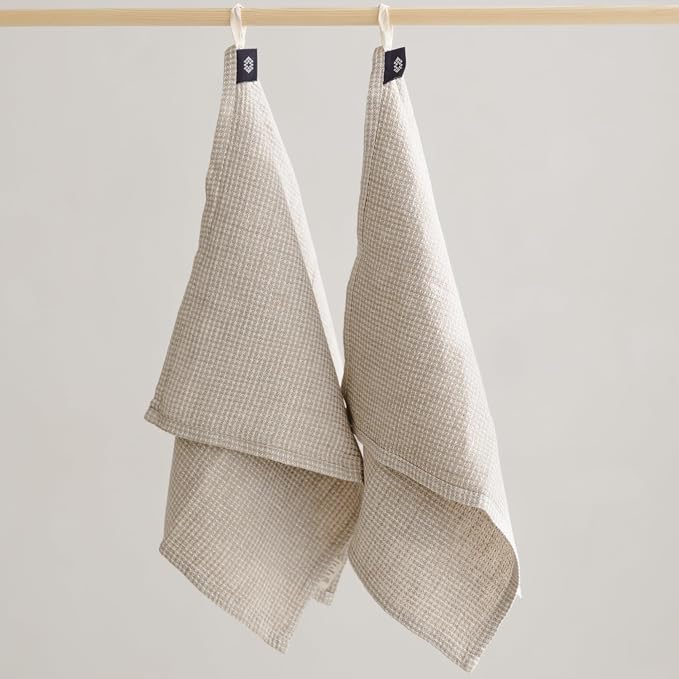 European Flax Linen Kitchen Towels Set of 2 - Image 3