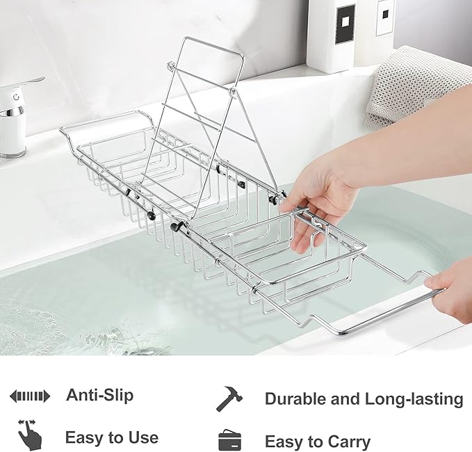 HOMEE Stainless Steel Shower Caddy Tray - Image 4