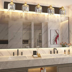 Aipsun Crystal Bathroom Vanity Light Black Vanity Lighting fixtures 5 Lights - Image 6