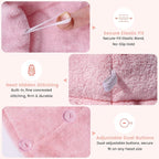 Microfiber Hair Towel Wrap for Women, 2 Pack Large Fast Drying Hair Towel - Image 3