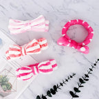 Ondder 8 Pcs Striped Spa Terry Cloth Headbands - Image 7