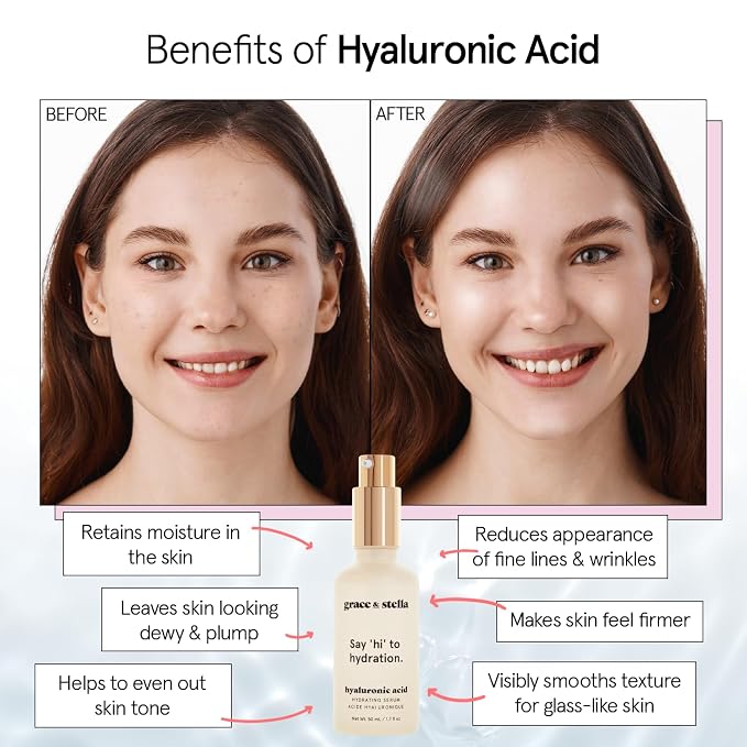 grace & stella Award Winning Hyaluronic Acid Face Serum Removes Fine Lines & - Image 4