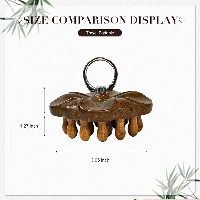 Wooden Scalp Massager, Manual Scalp Massage Comb - Image 2