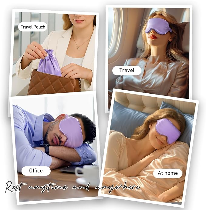 Umisleep Sleep Mask for 100% Pure Mulberry Silk, 22 Momme 6A Soft Eye Masks for - Image 8