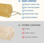 Natural Loofah Sponge, 6“ Natural Loofah Exfoliating Body Scrubber Egyptian - Image 5