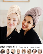 ROLSHOL 2 Packs Large Microfiber Hair Towels - Image 5