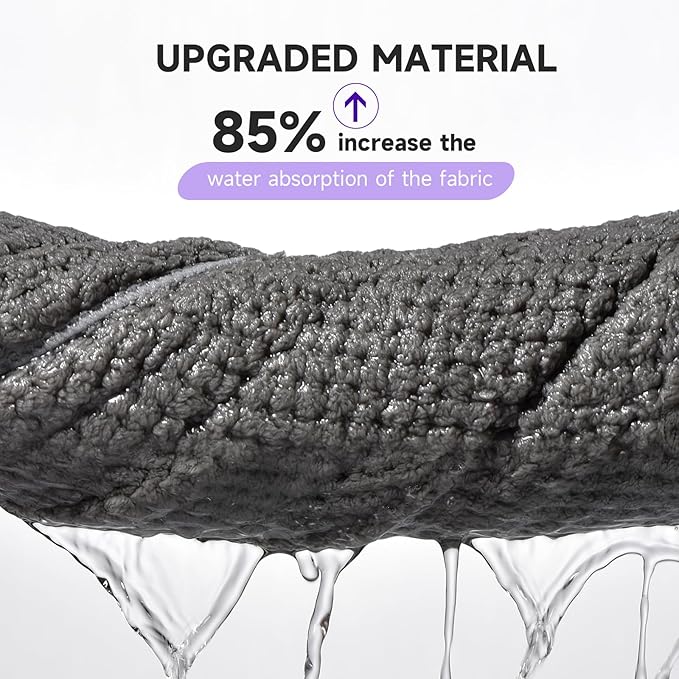 Umisleep 2 Pack Microfiber Hair Towel Wrap - Image 3