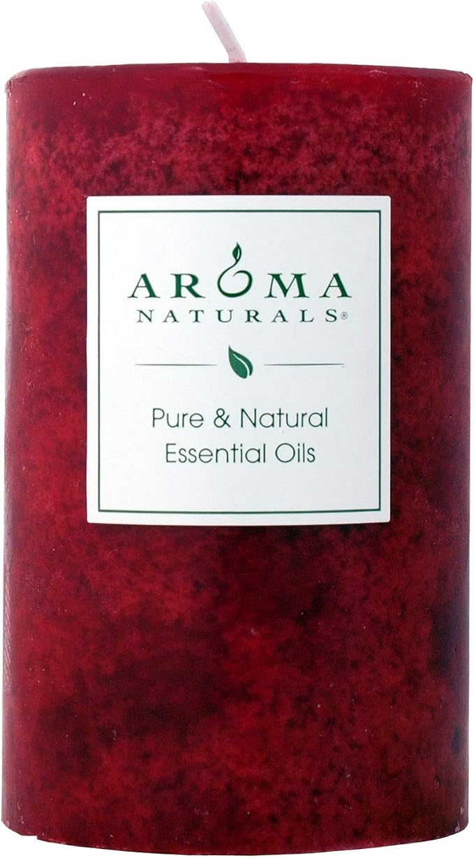 Aroma Naturals Holiday Orange, Clove and Cinnamon Essential Oil Scented Pillar by Aroma+Naturals