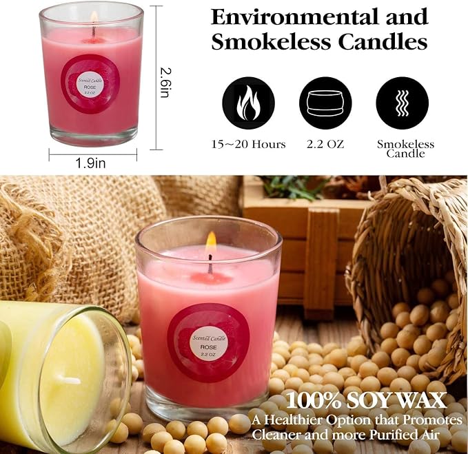 Scented Candles with 10 Fragrances Gift Set - Image 6