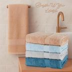BolBom Towels 4 Pack Medium Bath Towel Set, 27“X54” Inches, 500 GSM 100% Ring - Image 7