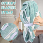 SUNLAND Microfiber Hair Towels Anti Frizz Hair Drying Towel Super Absorbent - Image 5