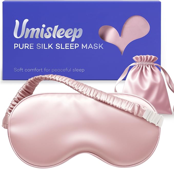 Umisleep Sleep Mask for 100% Pure Mulberry Silk, 22 Momme 6A Soft Eye Masks for by Umisleep