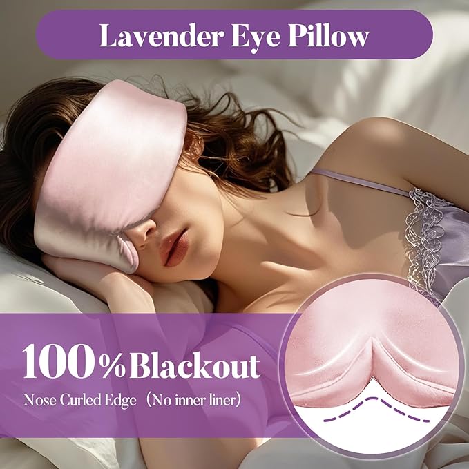 Lavender Heated Eye Mask, Weighted Sleep Mask - Image 4