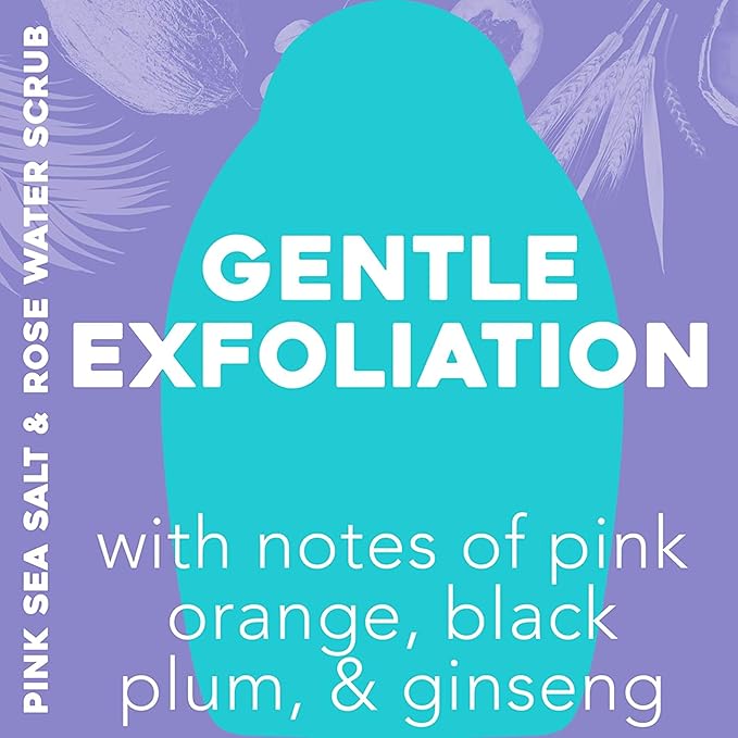 OGX Sensitive + Rose Water & Pink Sea Salt Exfoliating Body Scrub + Rose Quartz - Image 4