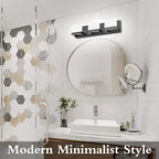 Tipace Black LED Vanity Lighting Fixture Modern 3 Lights Vanity Lights - Image 4