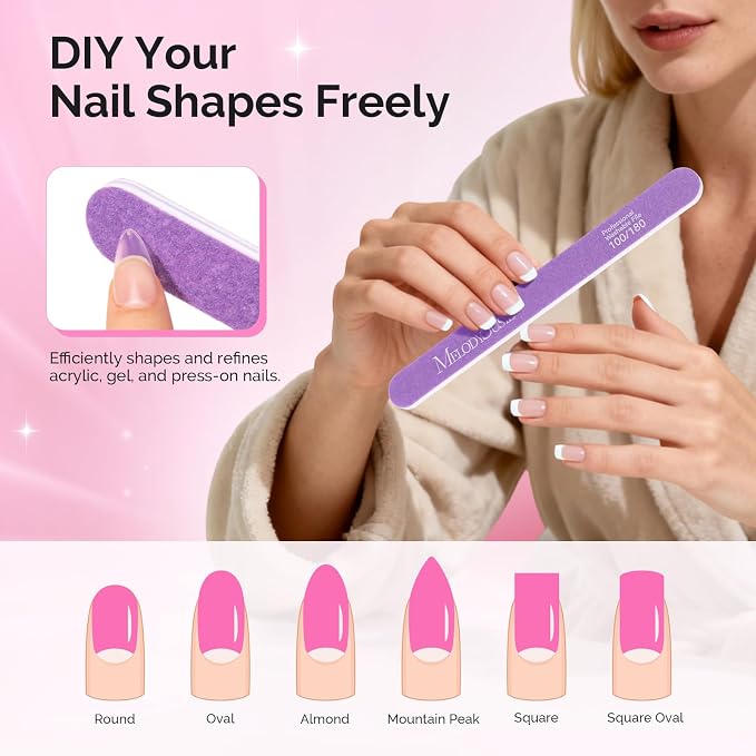 MelodySusie Nail File Kit, Professional Nail Art Manicure Pedicure Supplies - Image 4