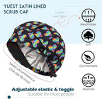 2 Pack Satin Lined Bouffant Scrub Caps - Image 2