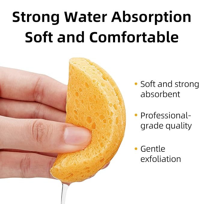 120-Count Compressed Facial Sponges|Kickleen 100% Natural Cellulose Cosmetic - Image 5