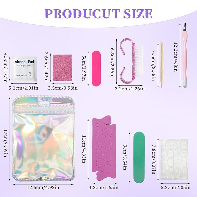 TADOPRO Press On Nail Tool Kit, Disposable Nail Prep Kit - Image 3
