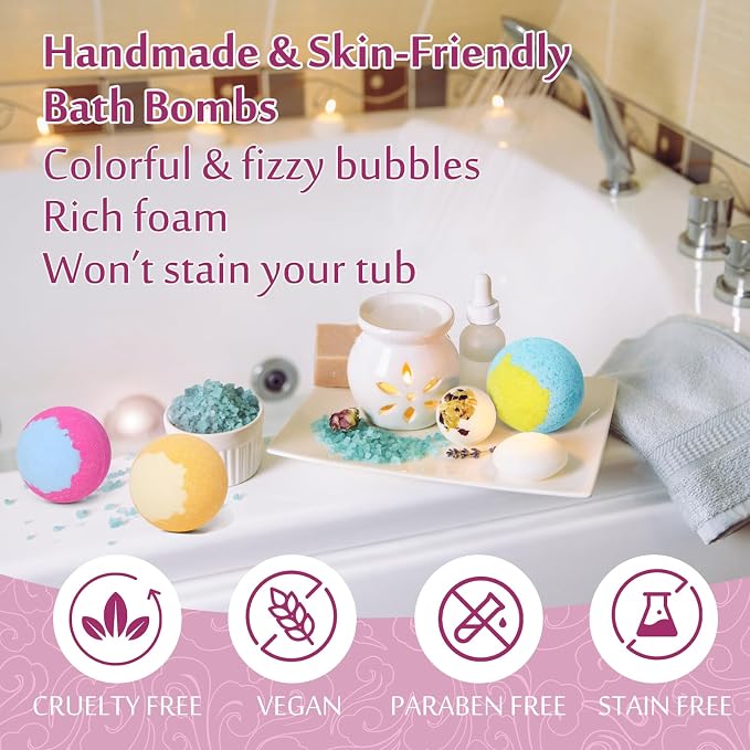 Bath Bombs for Women, 20 Bath Bombs Gift Set - Image 4