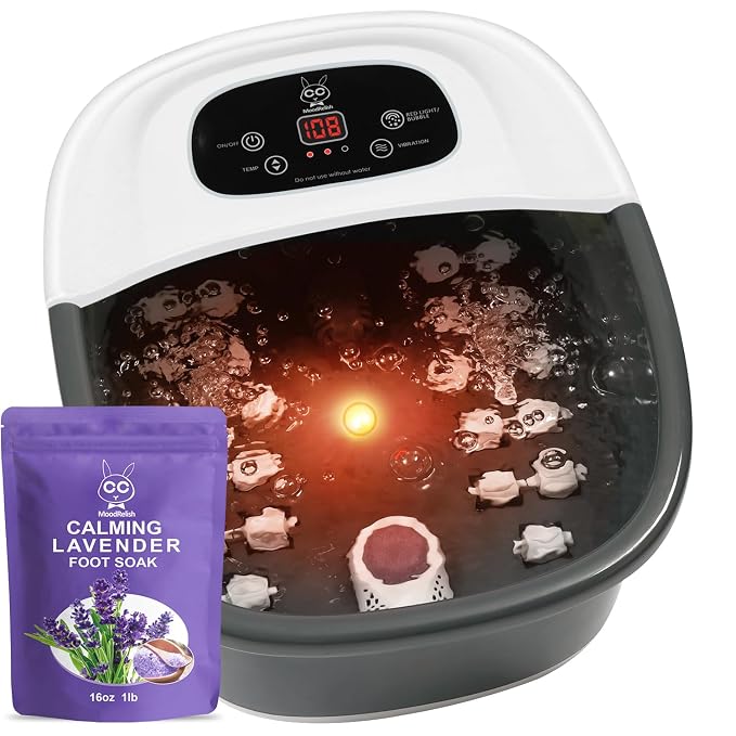 Foot Spa Bath Massager with Heat Bubbles and Vibration Massage and Jets - Image 8